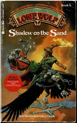 Joe Dever - Lone Wolf 5 - Shadow on the Sand -  US edition - B/A-/B