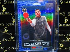 2019-20 Panini NBA HOOPS PREMIUM Nikola Jokic BLUE PRIZM BACKSTAGE PASS NUGGETS