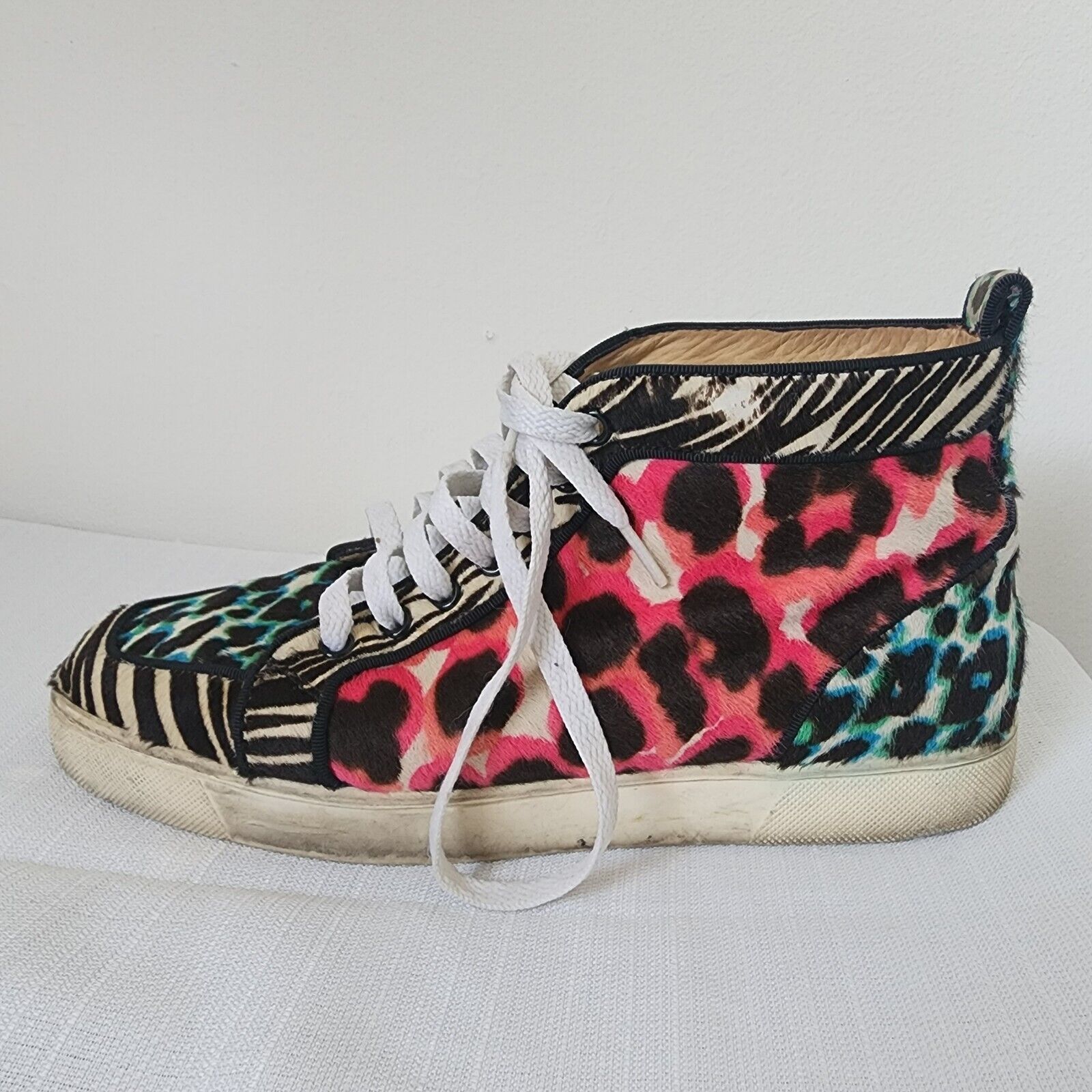Louboutin Zebra Print Sneaker Shoe ONE SHOE ONLY … - image 5