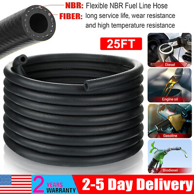 3/8'' 5/16'' 1/4'' 25FT SAE 30R7 NBR Rubber Gasoline/Diesel/Engine Oil/Fuel Line