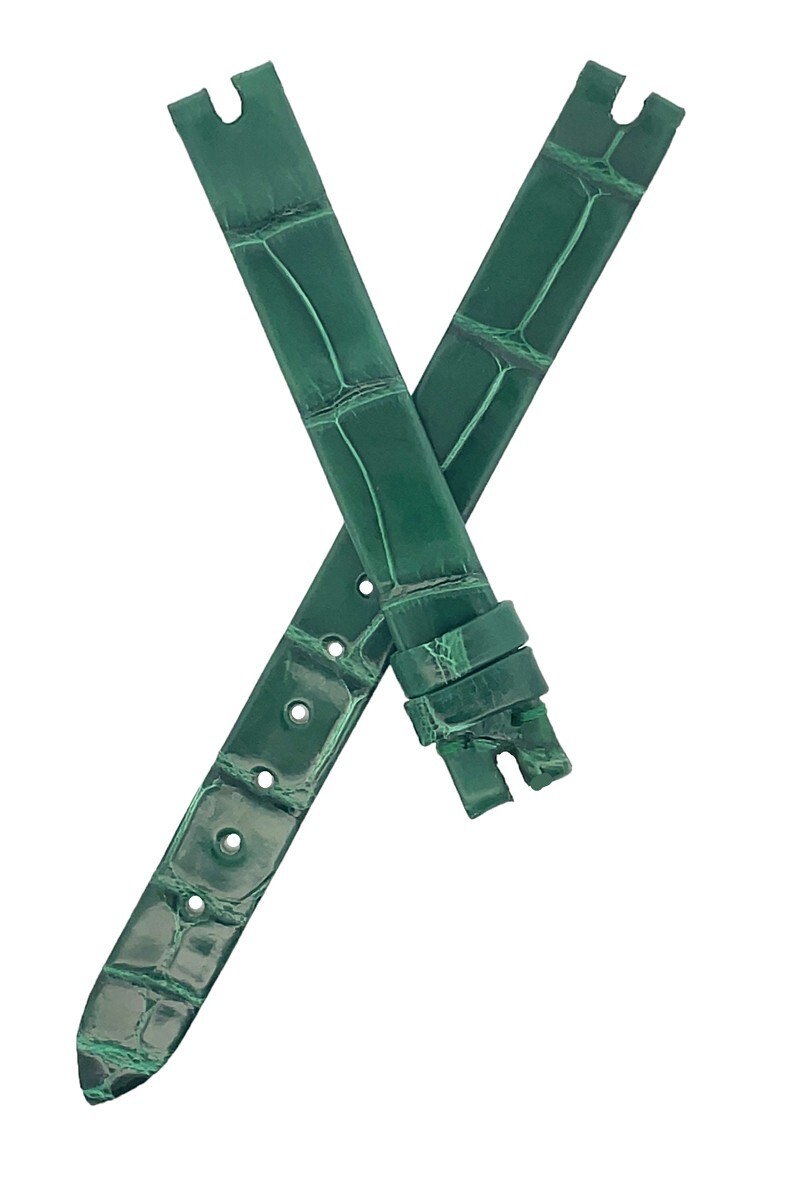 New Authentic Chopard 17mm emerald  green Genuine Alligator Leather  Band Strap s-l400.jpg main image 2