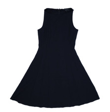 Banana Republic Sleeveless Seamed Fit N Flare Short Dress Black Womens 0