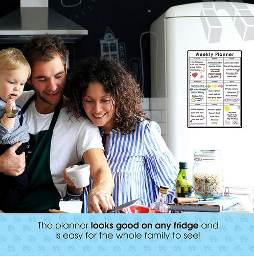 Magnetic Weekly Meal Planner, Fridge Calendar Whiteboard Dry Erase Memo Board - Picture 65 of 112