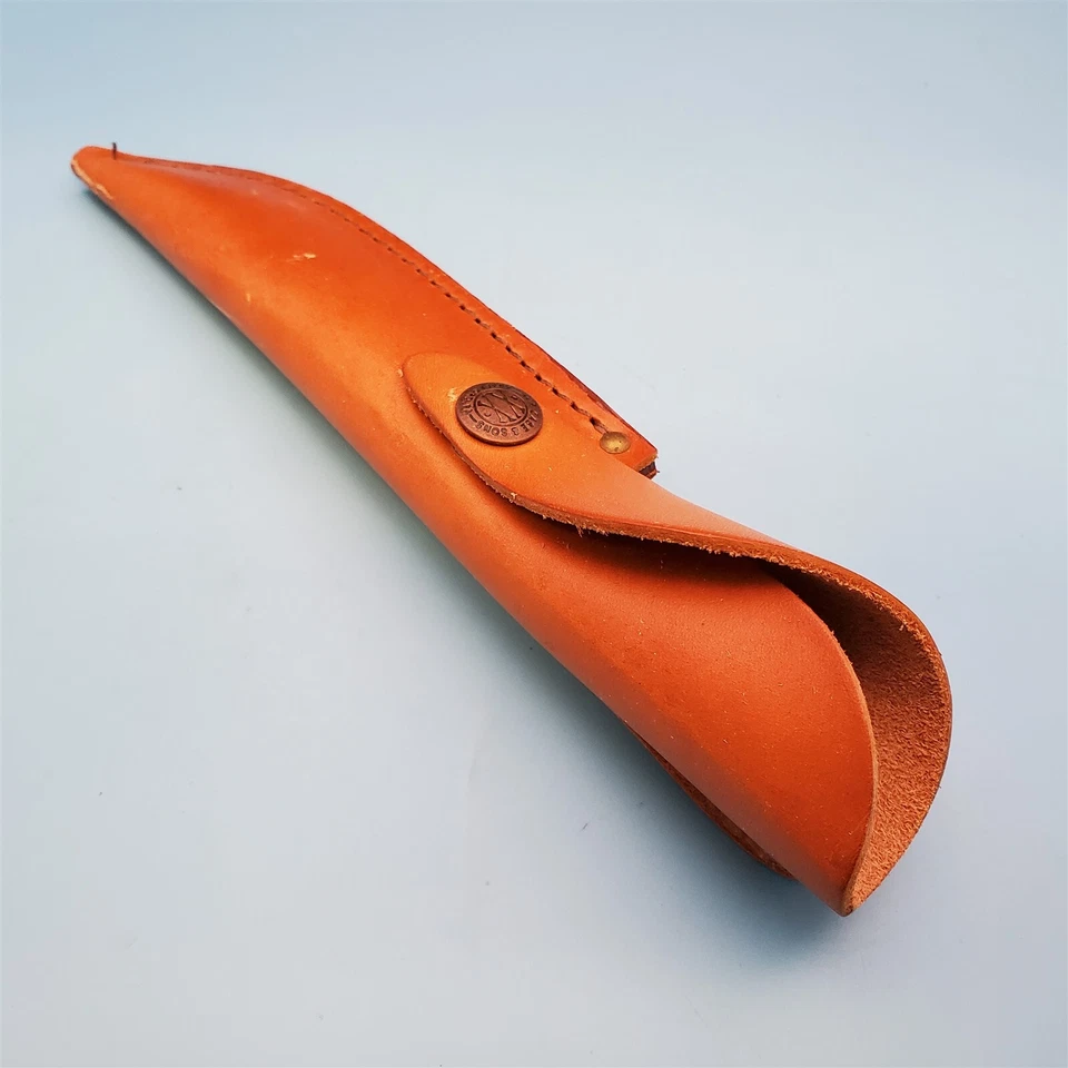 Case XX Leather Fixed Blade Knife Sheath Welted Belt Pouch 9"x 5.75" blades FS - Image 3 of 4