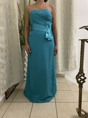 ebay bridesmaid dresses teal Long Boho Style Bridesmaid Gown Teal Blue Party Dress – loveangeldress