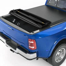 4 Fold 6.4FT/6.5FT Soft Tonneau Cover For 2002-2023 Dodge Ram 1500 2500 3500 Bed