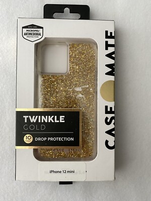Case-Mate Twinkle Gold Drop Protection iphone 12 Mini 5.4  NEW