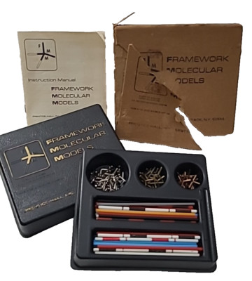 Vintage 1965 Prentice Hall Framework Molecular Models Kit Chemistry Science READ