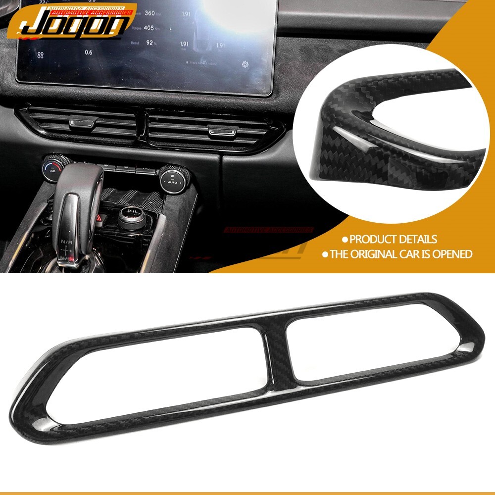 Dry Carbon Center Dashboard AC Air Vent Trim Cover For Lotus Emira V6 Coupe 22+