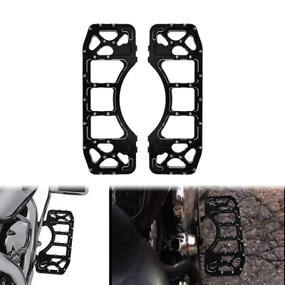 Black MX Anti-Skid Foot Pegs Floorboard For Harley Softail Fat Boy Slim 86-2023