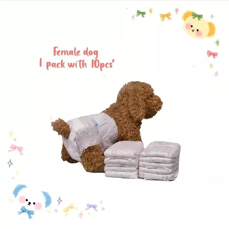 100 ct Female Disposable Dog Diapers, Tight & High Absorption, Comfort, Size M - Image 3 of 4