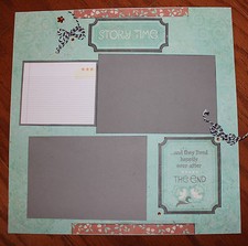 Disney scrapbook page 12 x 12 Handmade Storytime "Belle" photo ready