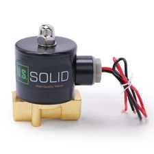 U.S. Solid Electric Solenoid Valve 3/8 in Zinc Alloy DC 12V NBR
