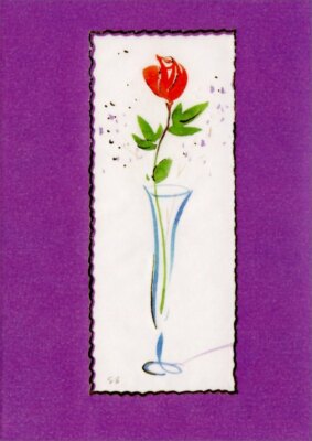 Flower in Vase - Recycled Paper Greetings Easter Card
