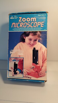 ELC Zoom Mikroskop boxed komplett & Extras Vintage 1990er Frühförderzentrum