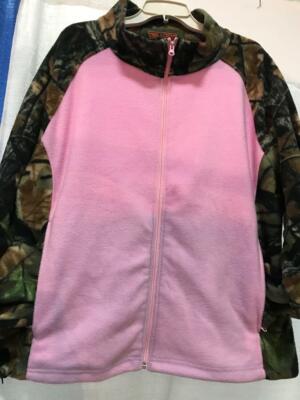 TrailCrest Pink Camouflage Camo Hunting Fleece Jacket Coat Women's Sweater  XL-3X - Main Image