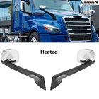 For Freightliner Cascadia 2018+ Pair Chrome Heated Hood Mirror Pair Set LH+RH