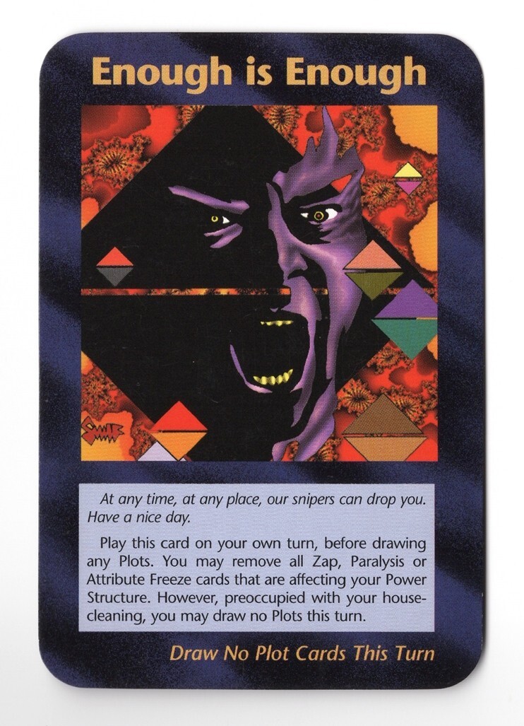 1995 Illuminati Card Game (Donald Trump) ENOUGH IS ENOUGH