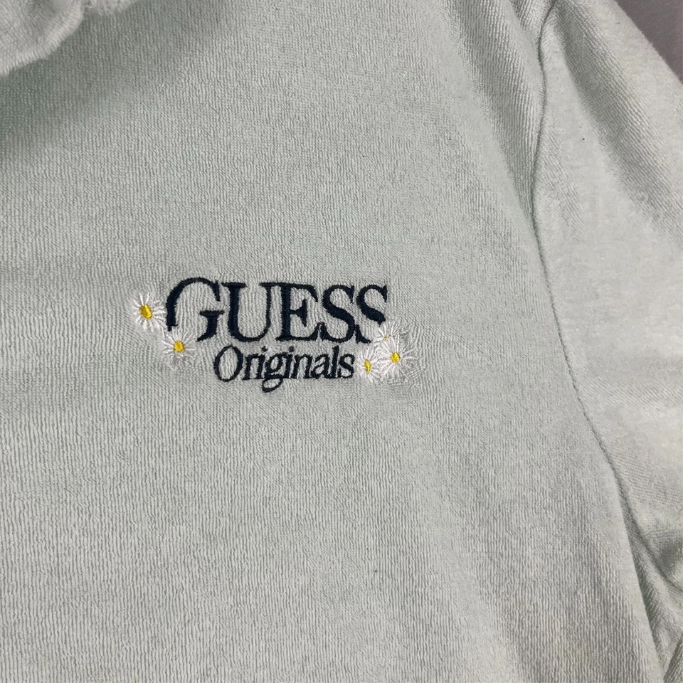 Camisa polo para mujer GUESS talla S/P verde azulado tela de felpa gimnasio deportes golf correr Foto 2 de 4