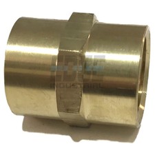 BRASS HEX COUPLING 1" COUPLER UNION FITTING ADAPTER AIR FUEL WATER