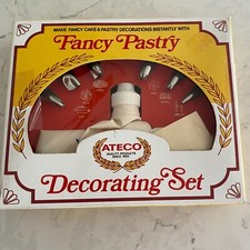 Vtg Ateco Fancy Cake Pastry 6-Designs Profess...