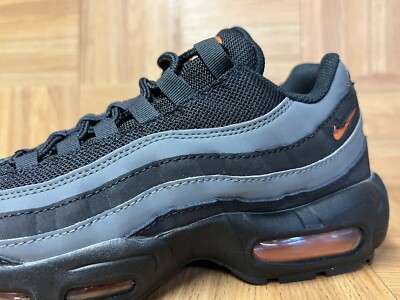 RARE🔥 Nike Air Max 95 Halloween Black Iron Grey Safety Orange