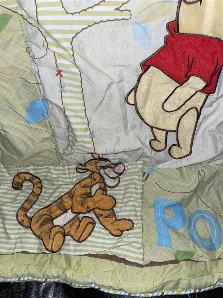 Edredom Disney Winnie The Pooh Friends Tigger berço cobertor 42"×33" linha infantil - Imagem 3 de 4