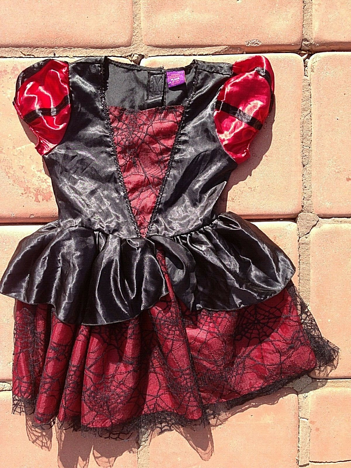 Renaissance SPIDER QUEEN fancy DRESS Costume red/blac… Gem