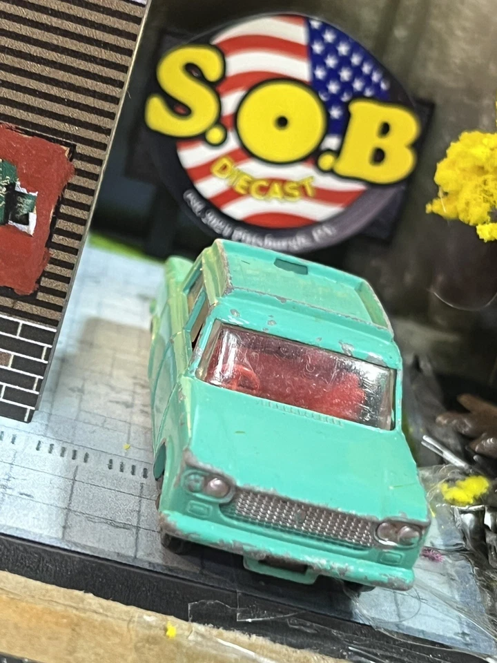 Lesney 20 世纪 60 年代 Fiat 1500 No 56 蓝色压铸 状况完好 无行李箱 — 第 3/4 张图片