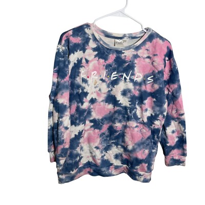 Friends Sweatshirt Junior's XXL Tie Dye Pullover Colorful Crew
