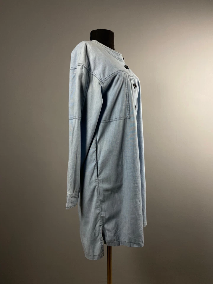 Isabel Marant Etolie Mujer Azul Claro Denim Algodón Vestido Ajustado Túnica Talla 40 M Foto 3 de 4