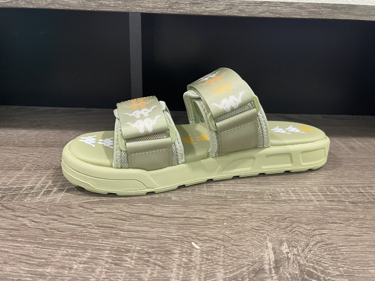 Kappa 222 Banda Aster 4 Sandals Slides Unisex Men’s Green Sage White NWT Kappa 222 Banda 4 Sandals Slides Green Sage White 351554W  main image 4