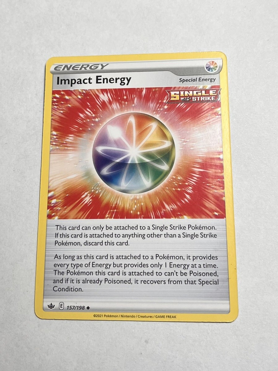 2021 Pokemon 157/198 IMPACT ENERGY Chilling Reign Single Strike pack fresh  NM/MT