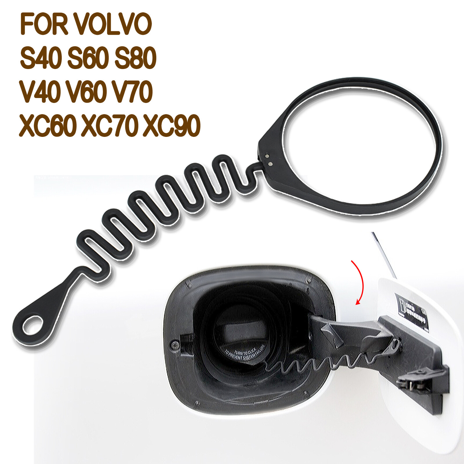 Gas Fuel Tank Filler Cap Tether Wire For Volvo S80 S60 S40 S60L XC60