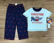 Boys' Justice League DC Comics Superman 2-pc Short Sleeve Pajama Set Blue XS L