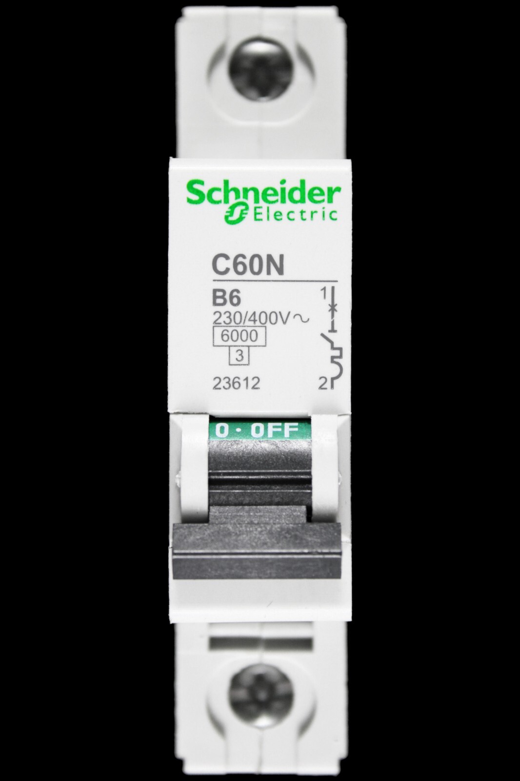 SCHNEIDER 6 AMP CURVE B 6kA MCB CIRCUIT BREAKER C60N 23612