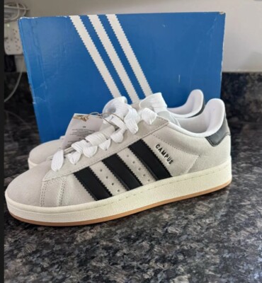 adidas Womens Campus 00s 'Crystal White Black' GY0042 Ship Now