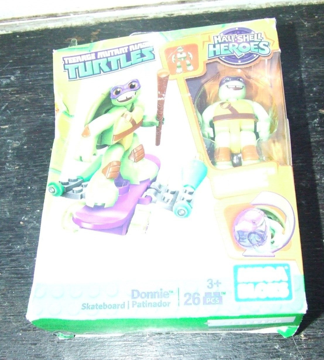 Teenage Mutant Ninja Turtles-Donnie -Skateboard 26 pcs Mega Bloks Box Damaged.