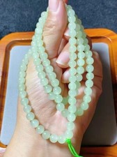 Certificated Hetian Jade 108pcs Round Beads Necklace Natural nephrite Bracelet