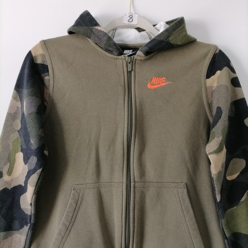 Nike Boys Olive Green Camo Long Sleeve Full Zip Outdoor Jacket Size Large - Picture 2 of 6