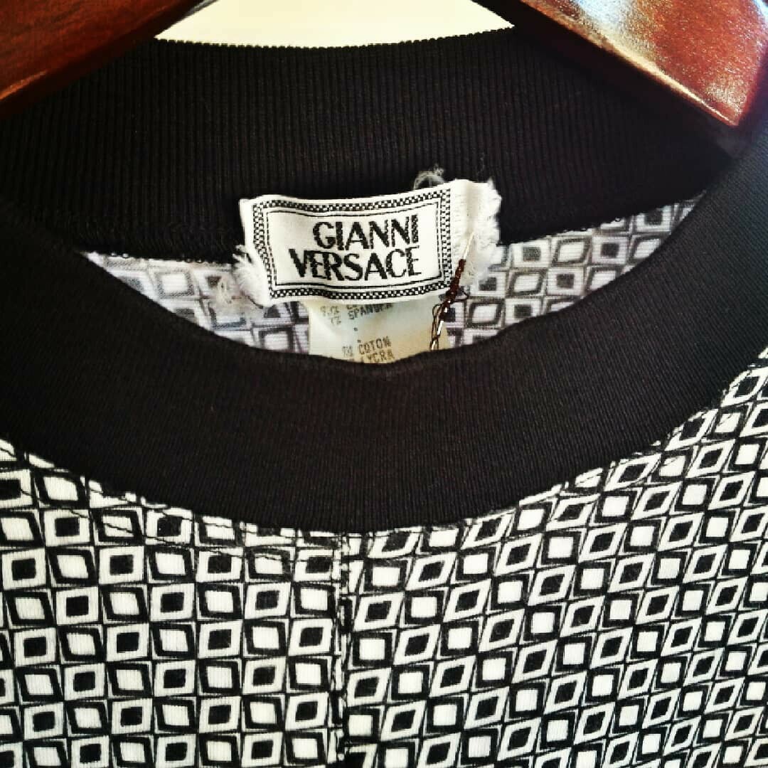 Authentic Gianni Versace Geometric Pattern Black/… - image 3