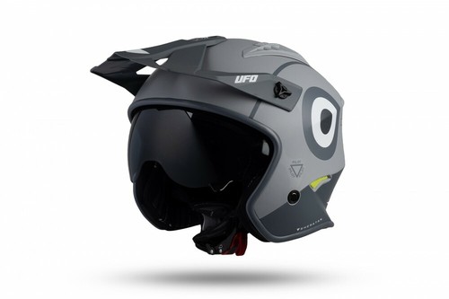 CASCO MOTO UFO JET COLORE GRIGIO, TAGLIA M 2022 | eBay