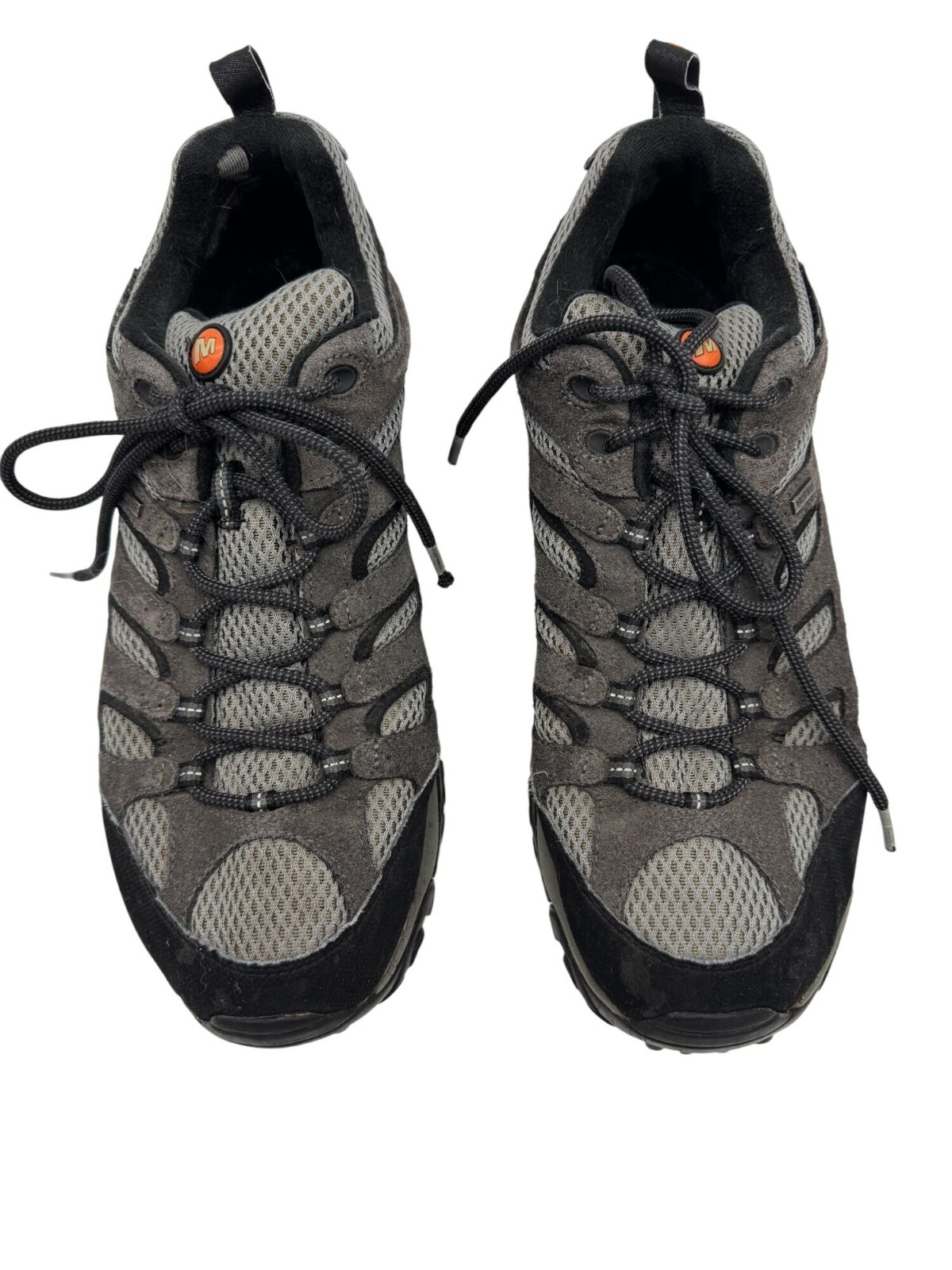 Merrell Mens Waterproof Hiking Shoes 12 Gray Lace Up Suede Mesh Outdoors Camping