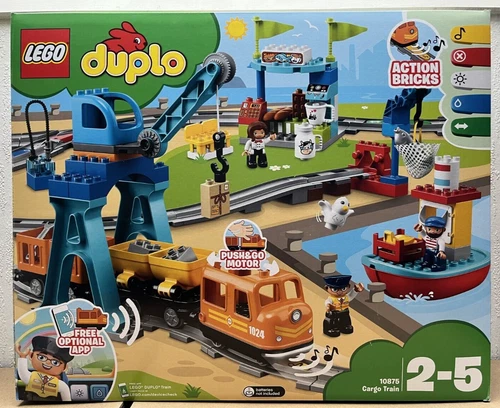 LEGO® DUPLO 10875 Güterzug | Spielset mit 3 Figuren und 105 Teilen | Ab 2 Jahren