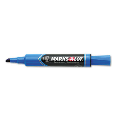 3 MARKS-A-LOT CHISEL TIP PERMANENT BLUE MARKER BOLD OR NARROW LINE SIGNS METAL