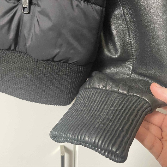 Undercover Down Varsity Jacket Docking Leather 3 … - image 4