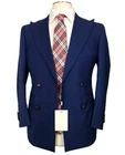New SUITSUPPLY 34S La Spalla Leather Button Wide Lapel Suit Flat Pants 28x31