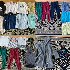Job lot Bundle Boys Jumper Top Shirt Pants Joggers Robe 7-8 Years - 28 items