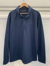 Under Armour Mens ColdGear Micro Waffle Quarter Snap Pullover UK XXL  Navy 