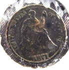 ~ 1871 SEATED LIBERTY HALF DIME IN 2X2 SLIP